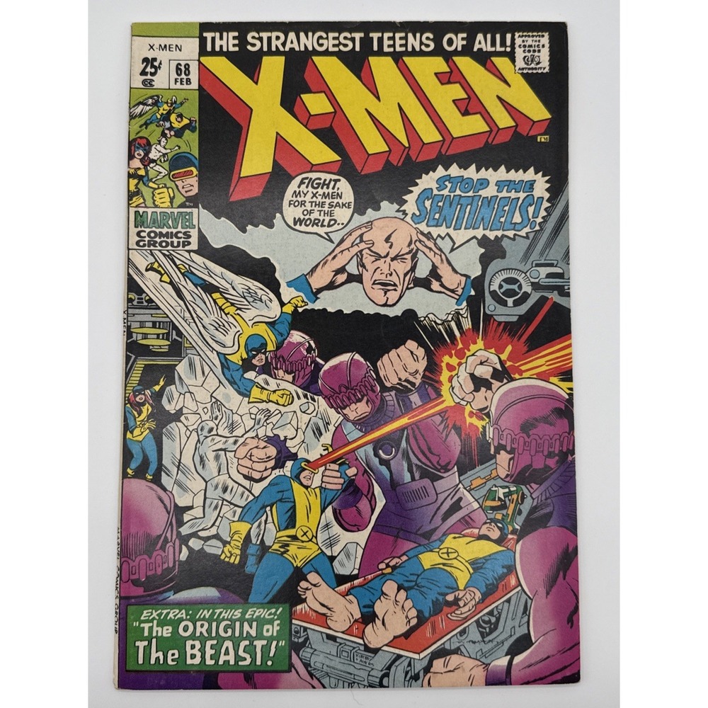 Marvel Comics X-Men #68 (1968) Silver Age Stop the Sentinels! Stan Lee Kirby
